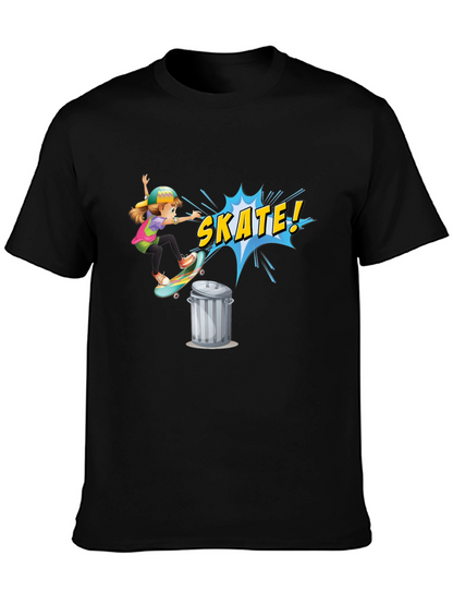 Skate Girl Graphic Tee - Cool Skateboarder T-Shirt