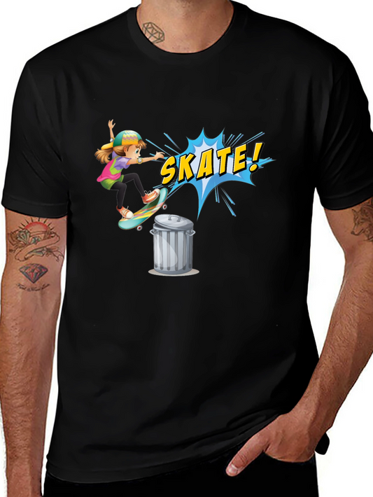 Skate Girl Graphic Tee - Cool Skateboarder T-Shirt