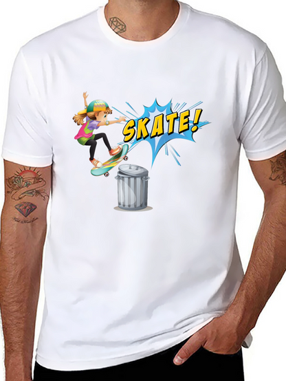 Skate Girl Graphic Tee - Cool Skateboarder T-Shirt