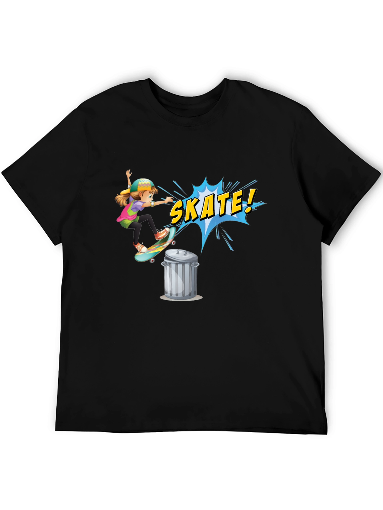 Skate Girl Graphic Tee - Cool Skateboarder T-Shirt