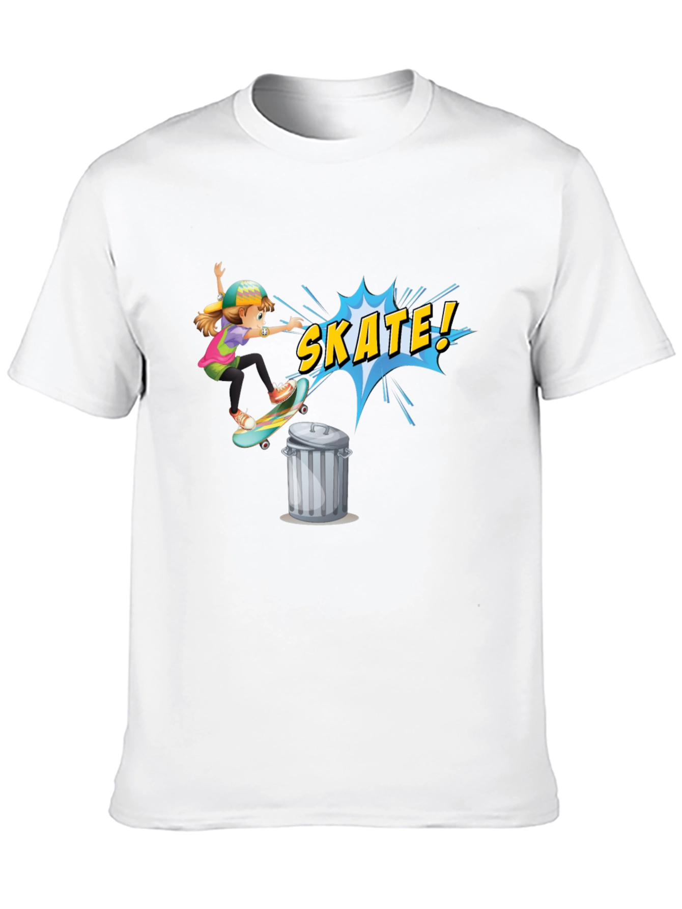 Skate Girl Graphic Tee - Cool Skateboarder T-Shirt