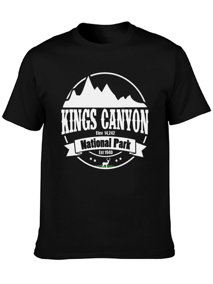 Kings Canyon National Park Black Graphic T-Shirt