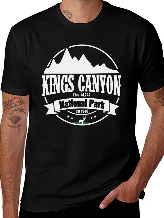 Kings Canyon National Park Black Graphic T-Shirt