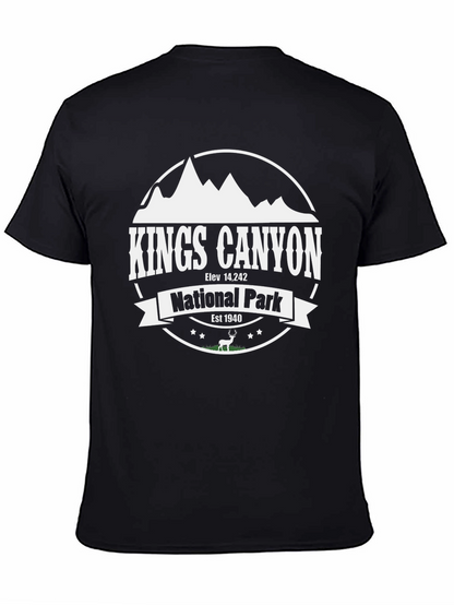 Kings Canyon National Park Black Graphic T-Shirt