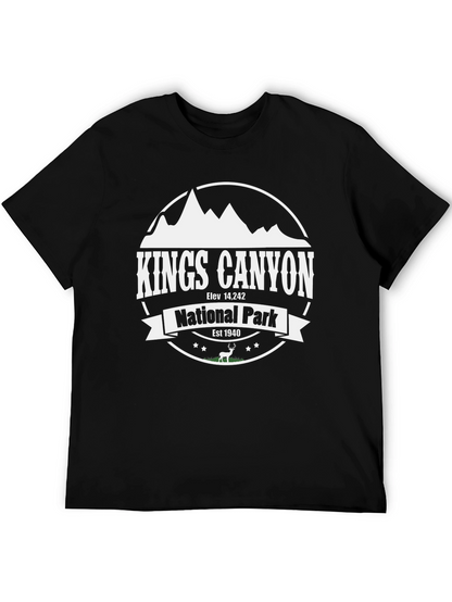 Kings Canyon National Park Black Graphic T-Shirt