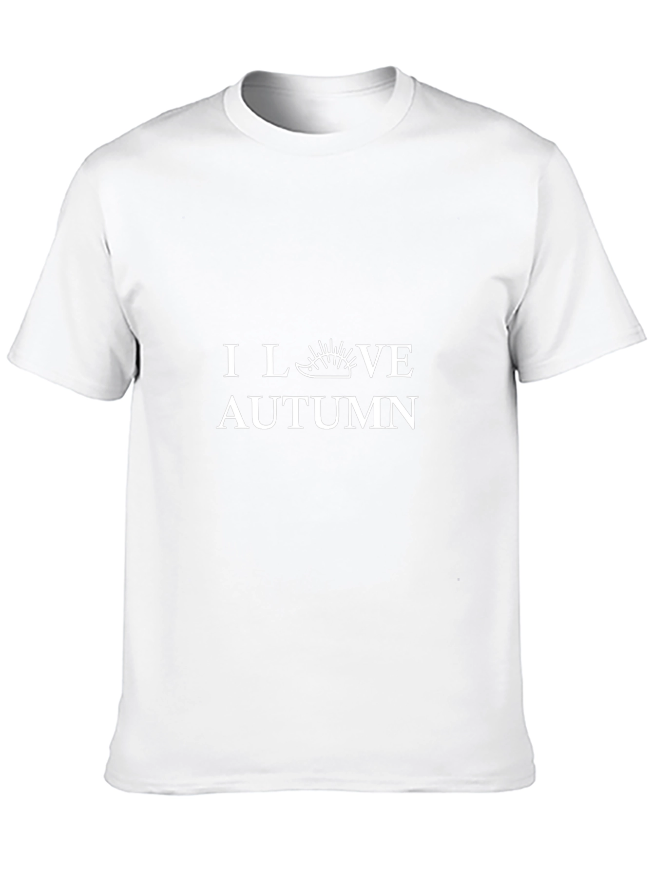 I Love Autumn Hedgehog Graphic Tee - Black