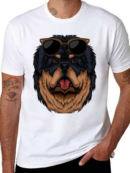 Cool Rottweiler Dog Graphic Black T-Shirt