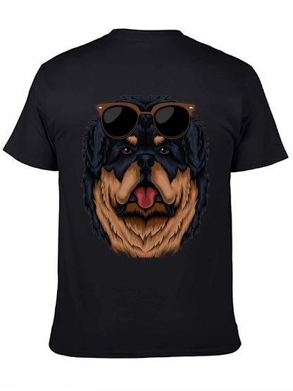 Cool Rottweiler Dog Graphic Black T-Shirt