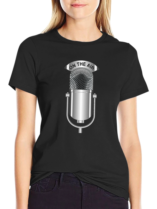 On The Air Vintage Microphone Graphic Tee