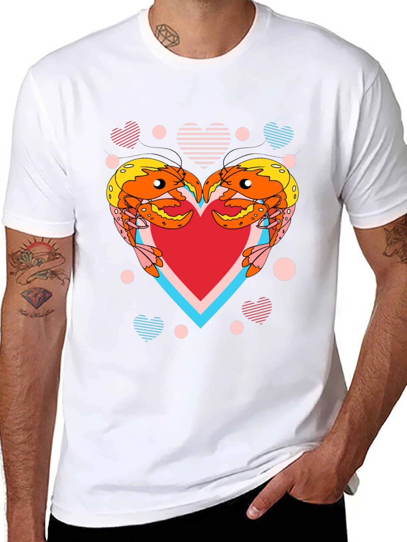 Crab Heart Graphic T-Shirt