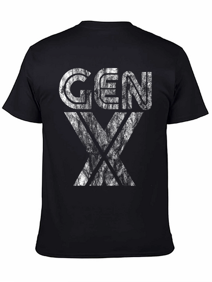 Gen X Distressed Graphic T-Shirt - Black