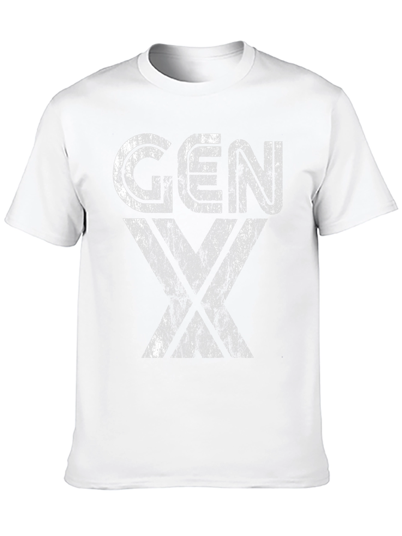 Gen X Distressed Graphic T-Shirt - Black