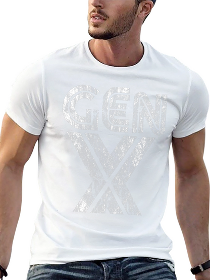 Gen X Distressed Graphic T-Shirt - Black