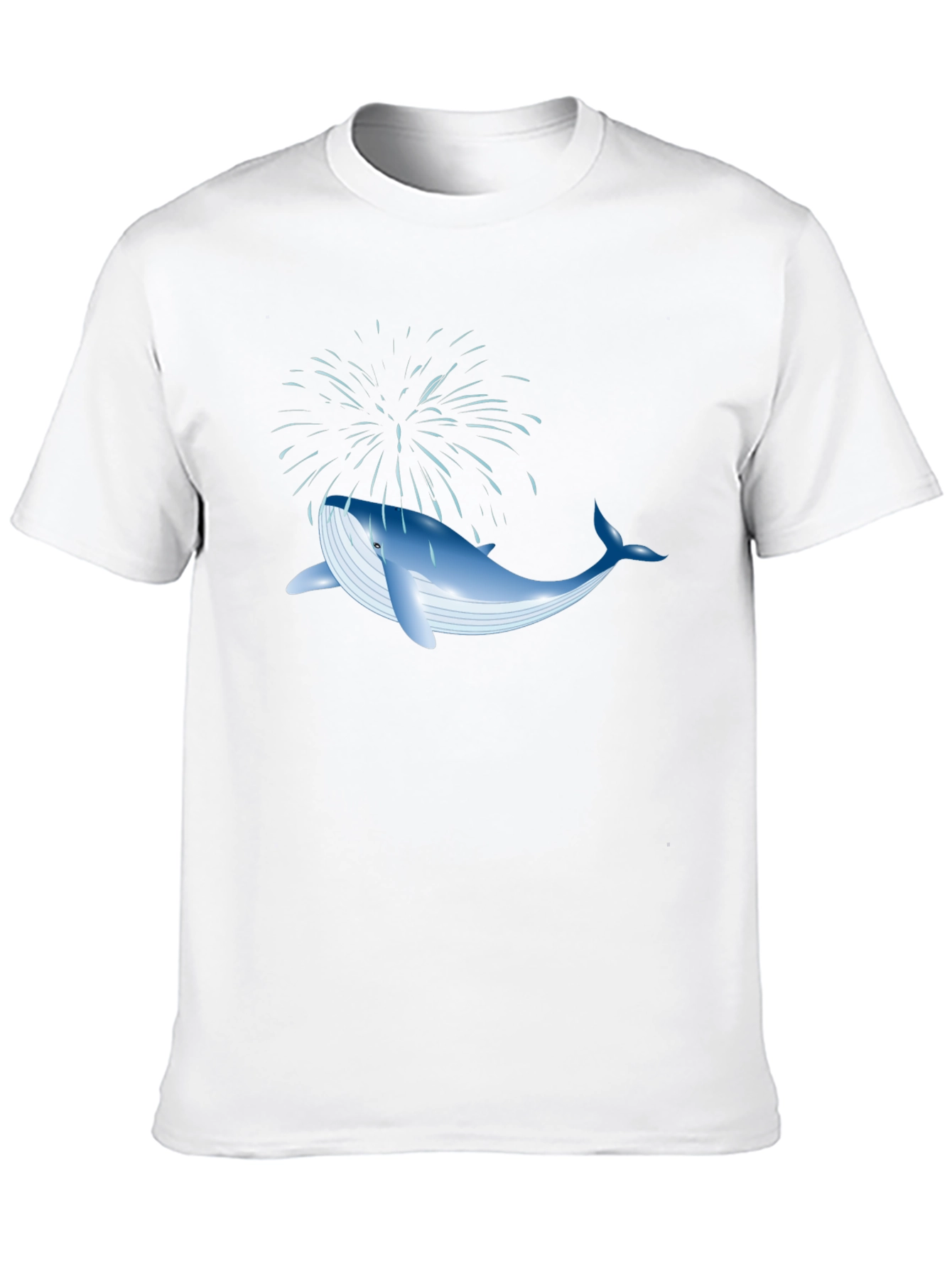 Whale Fireworks Graphic Tee - Black Cotton Blend