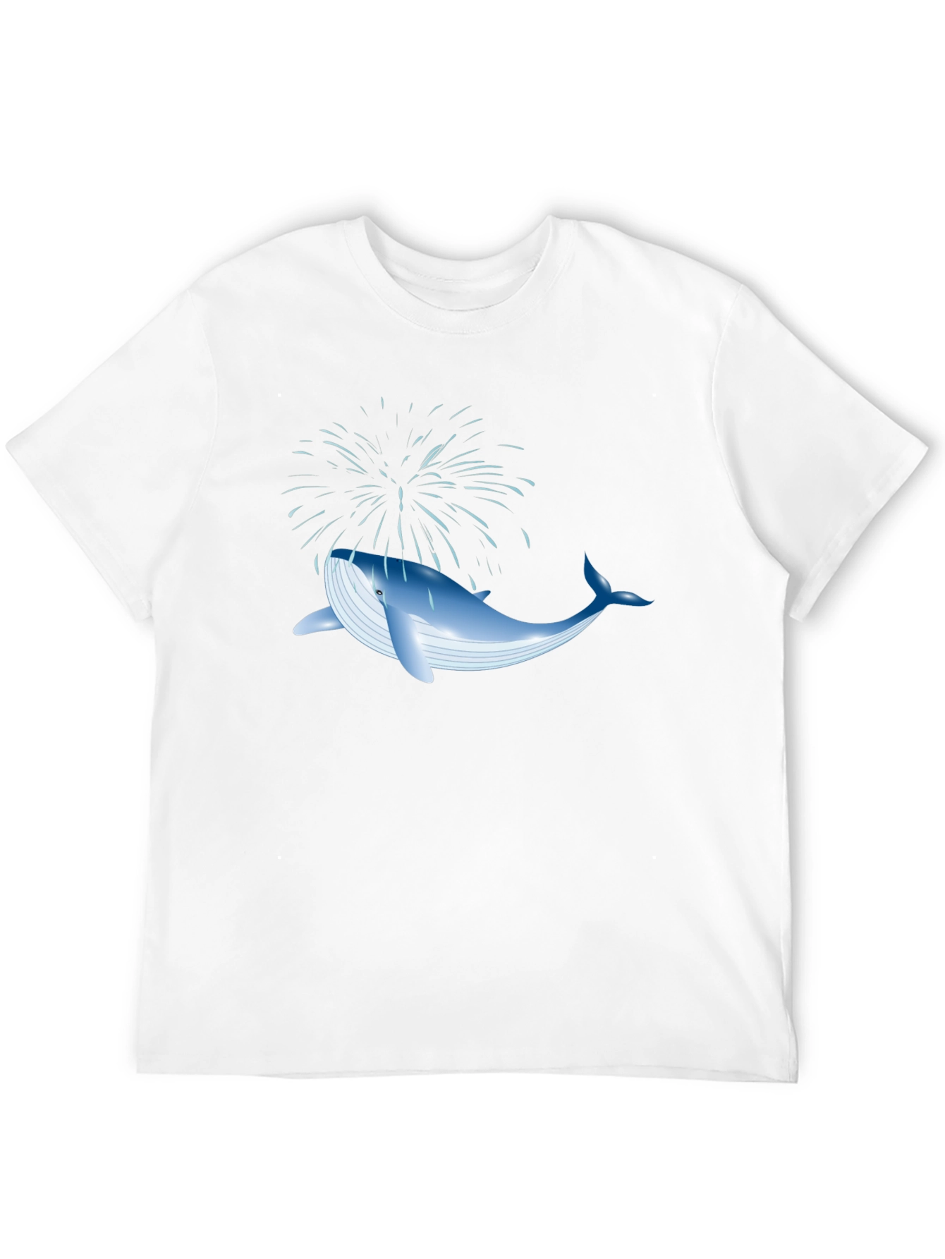 Whale Fireworks Graphic Tee - Black Cotton Blend