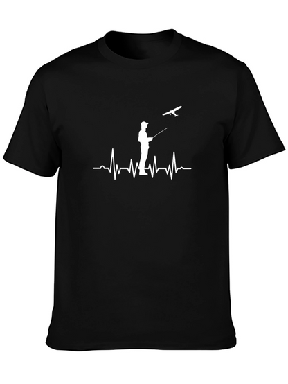 Pilot Heartbeat Black T-Shirt