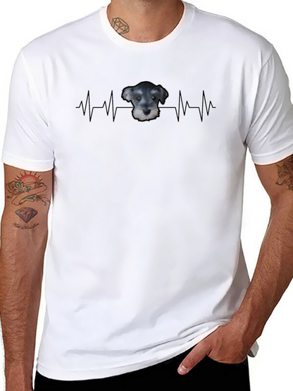 Schnauzer Heartbeat T-Shirt - Dog Lover Tee