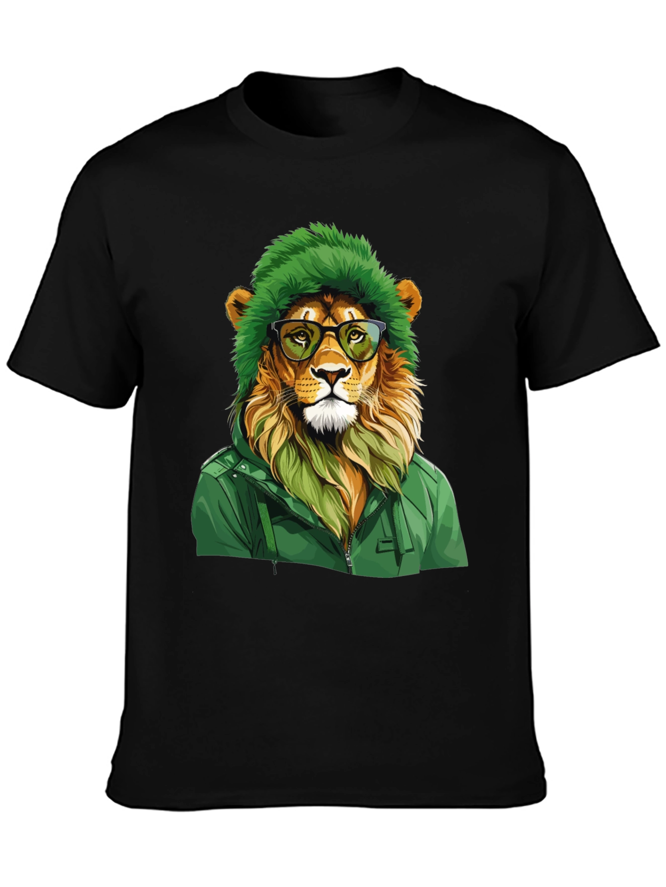 Hipster Lion Graphic Tee - Cool Animal T-Shirt