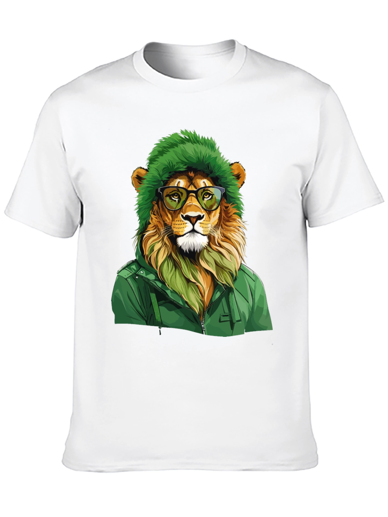 Hipster Lion Graphic Tee - Cool Animal T-Shirt