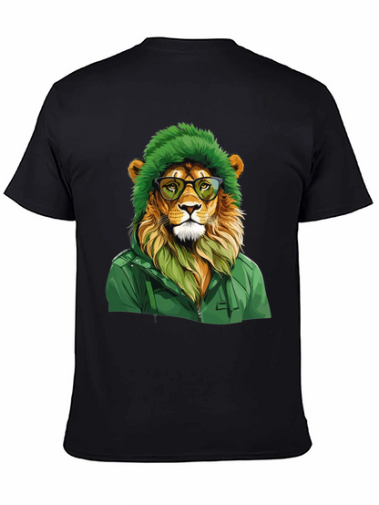 Hipster Lion Graphic Tee - Cool Animal T-Shirt