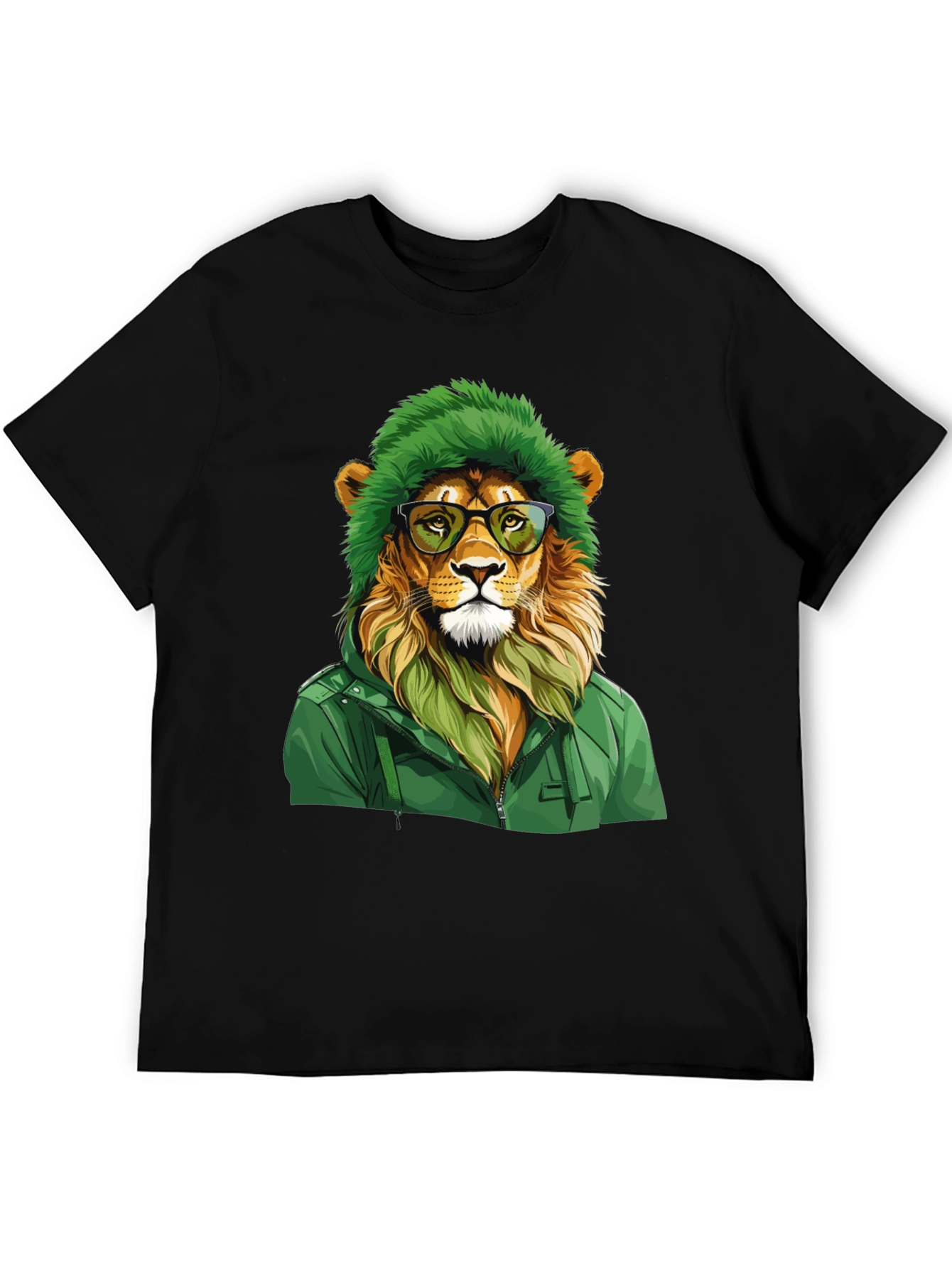 Hipster Lion Graphic Tee - Cool Animal T-Shirt