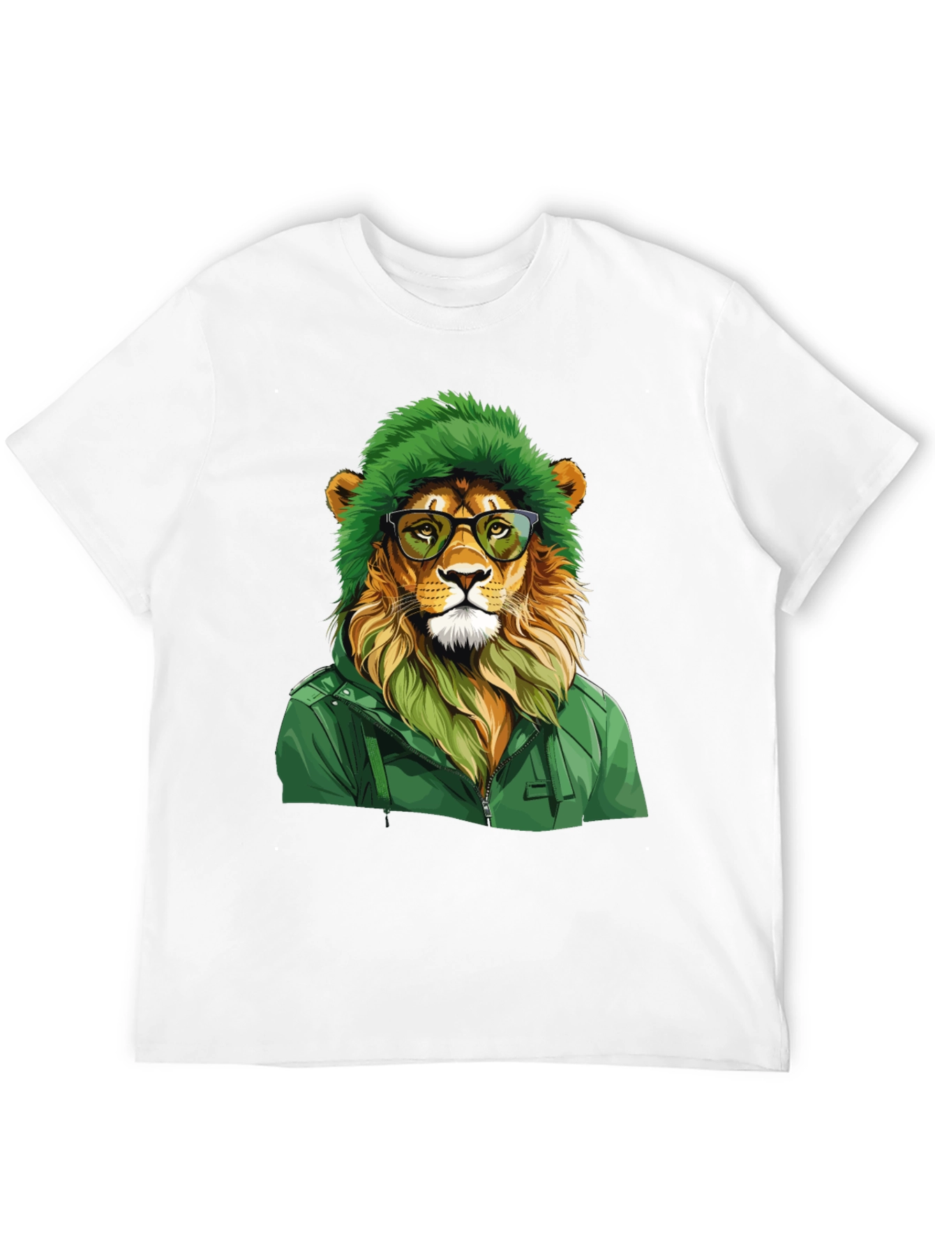 Hipster Lion Graphic Tee - Cool Animal T-Shirt