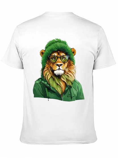 Hipster Lion Graphic Tee - Cool Animal T-Shirt