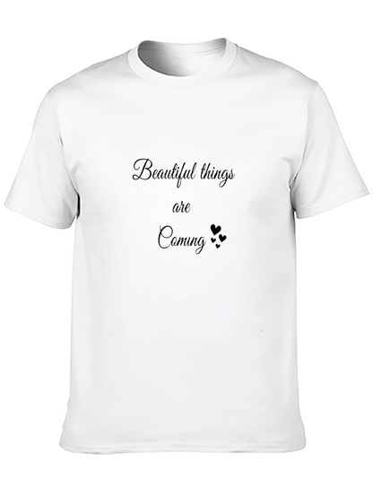Beautiful Things Coming - Black Crew Neck T-Shirt