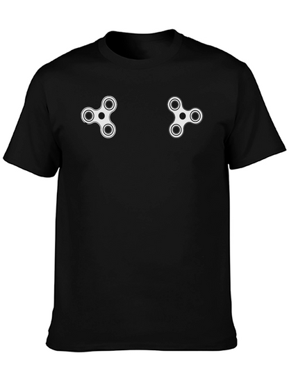 Fidget Spinner Graphic Tee - Black