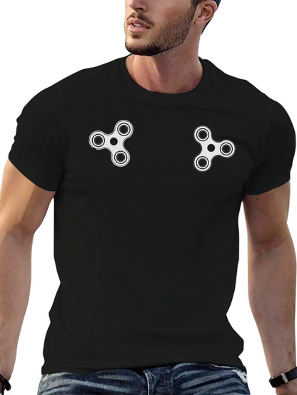 Fidget Spinner Graphic Tee - Black