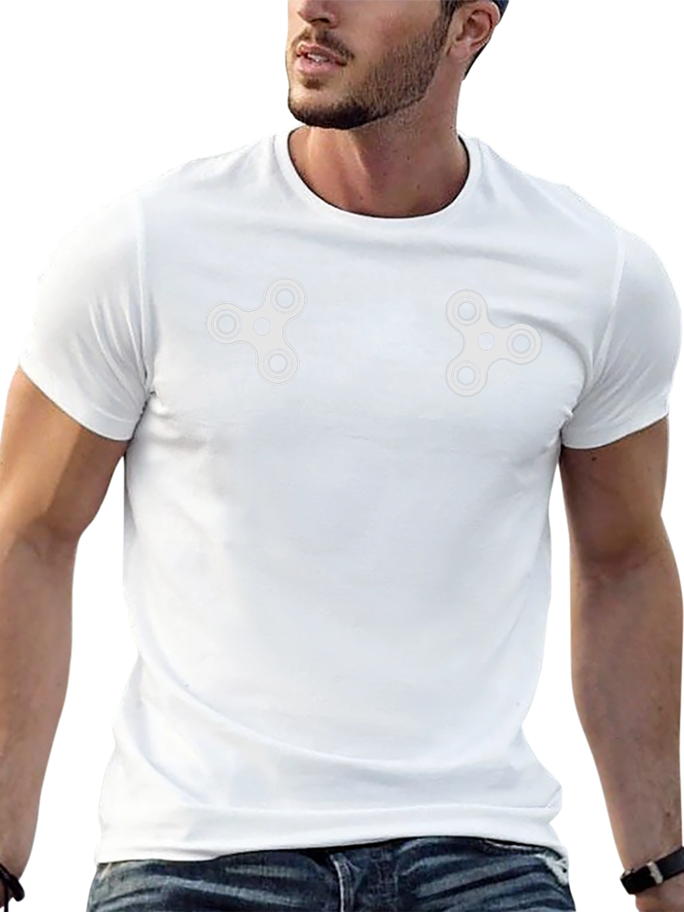 Fidget Spinner Graphic Tee - Black