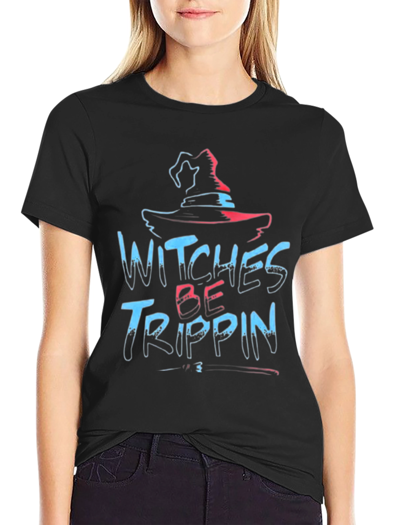 Witches Be Trippin Graphic Tee - Halloween T-Shirt