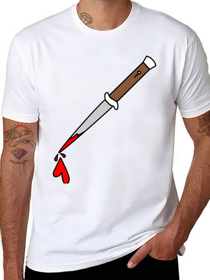 Knife Drip Graphic Tee - Edgy Streetwear