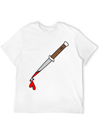 Knife Drip Graphic Tee - Edgy Streetwear