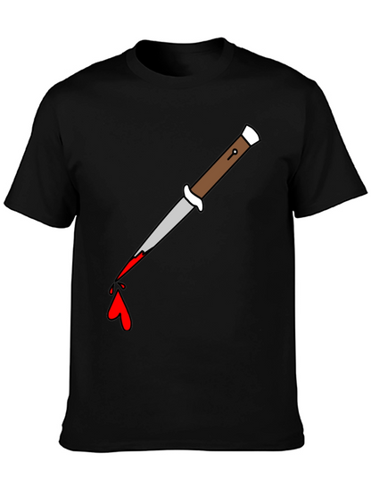 Knife Drip Graphic Tee - Edgy Streetwear