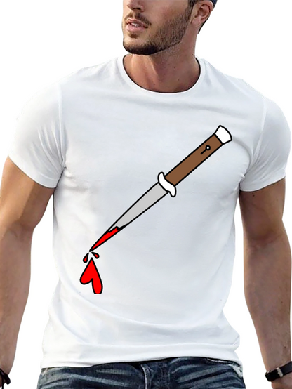 Knife Drip Graphic Tee - Edgy Streetwear