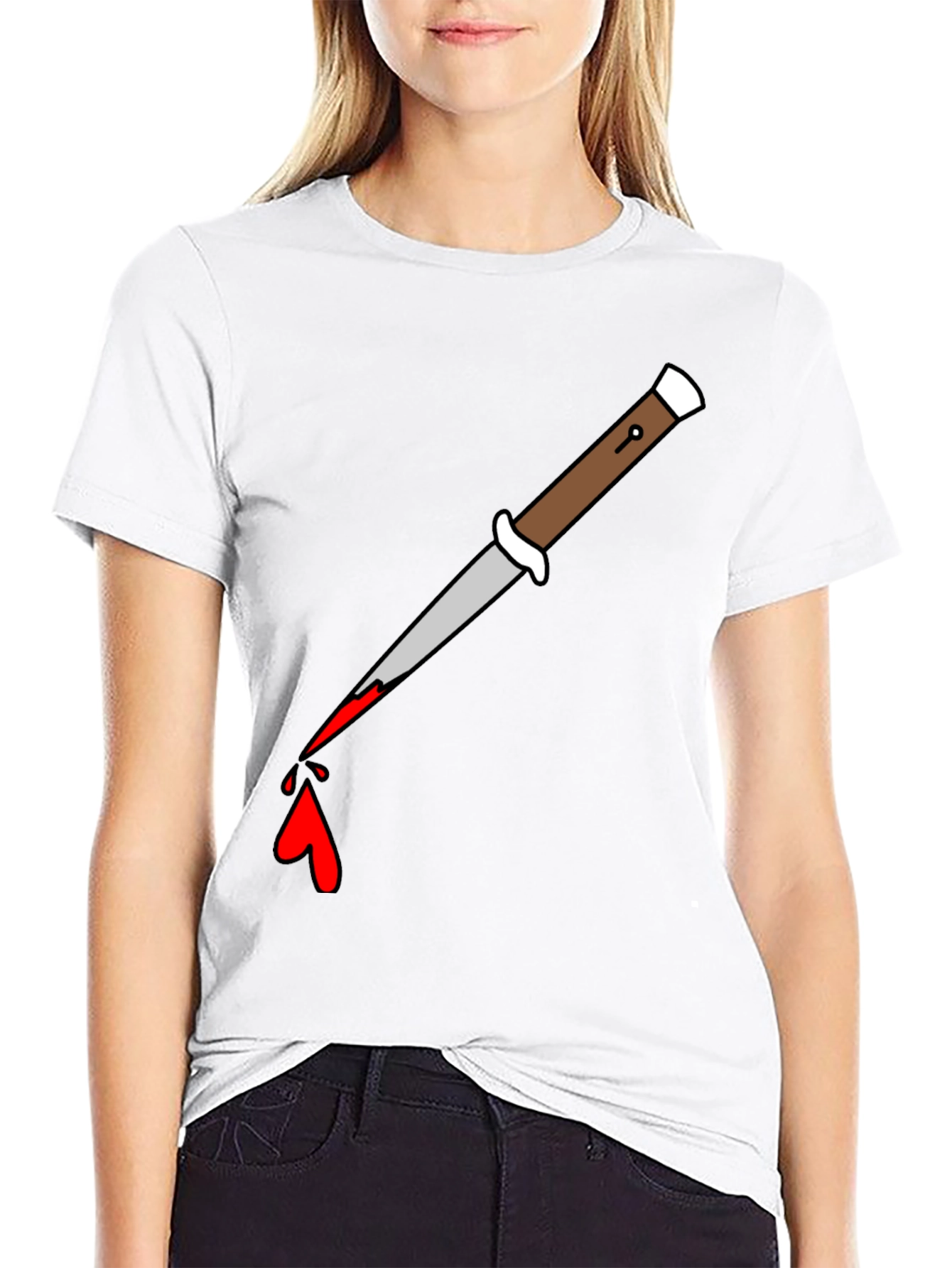 Knife Drip Graphic Tee - Edgy Streetwear