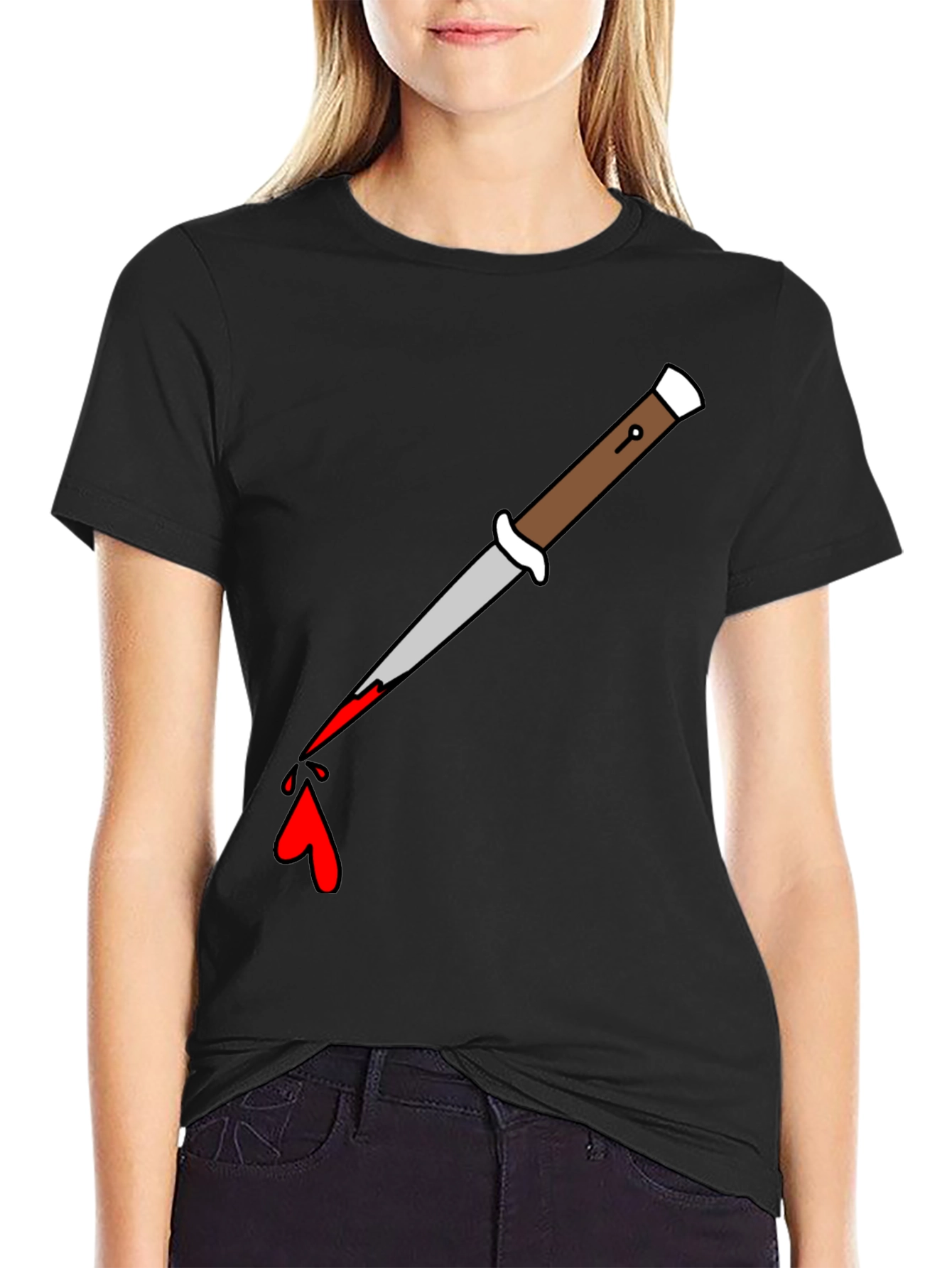 Knife Drip Graphic Tee - Edgy Streetwear