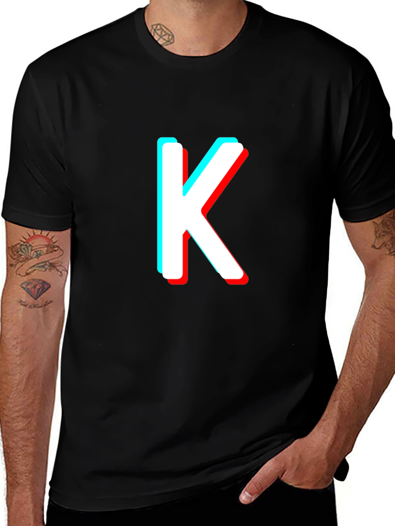 Stereoscopic K Letter T-Shirt