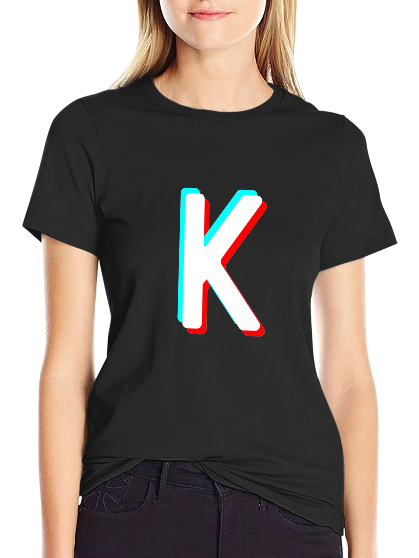 Stereoscopic K Letter T-Shirt
