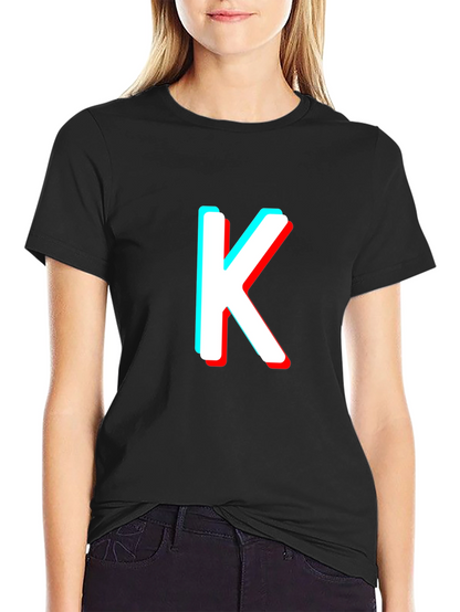 Stereoscopic K Letter T-Shirt