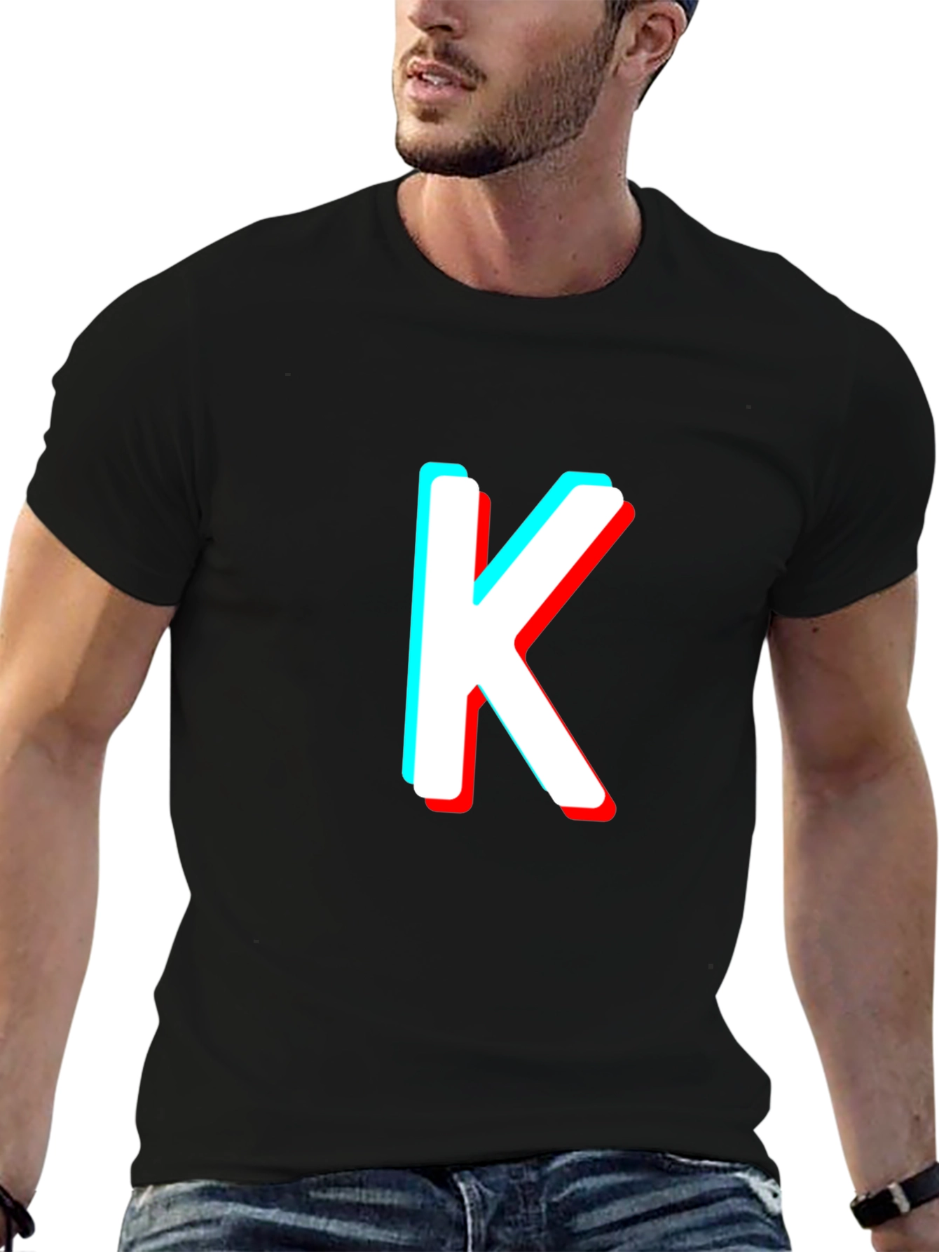 Stereoscopic K Letter T-Shirt