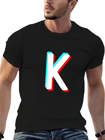 Stereoscopic K Letter T-Shirt