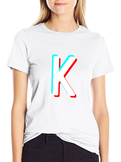 Stereoscopic K Letter T-Shirt