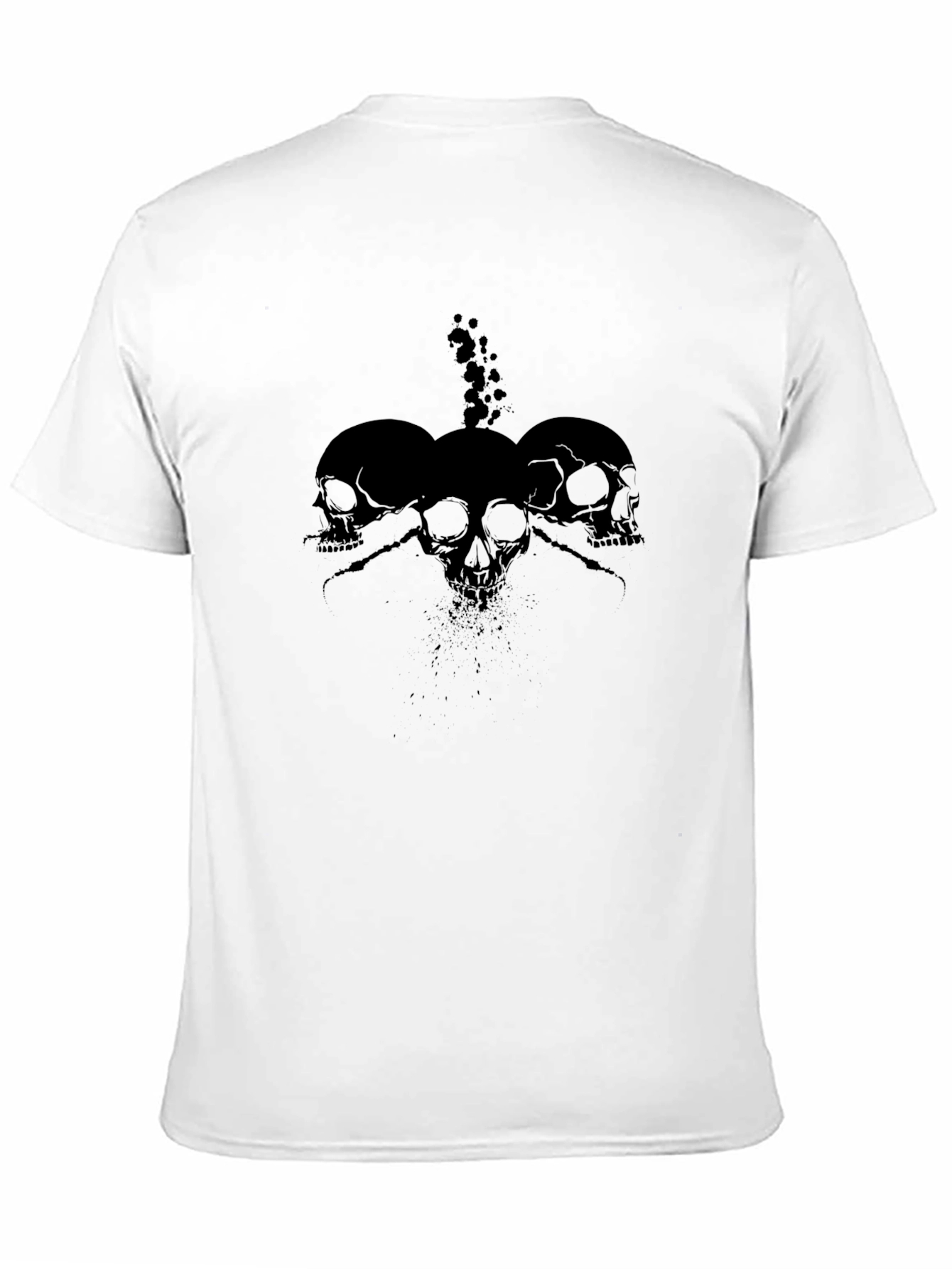Skull Trio Graphic Print T-Shirt