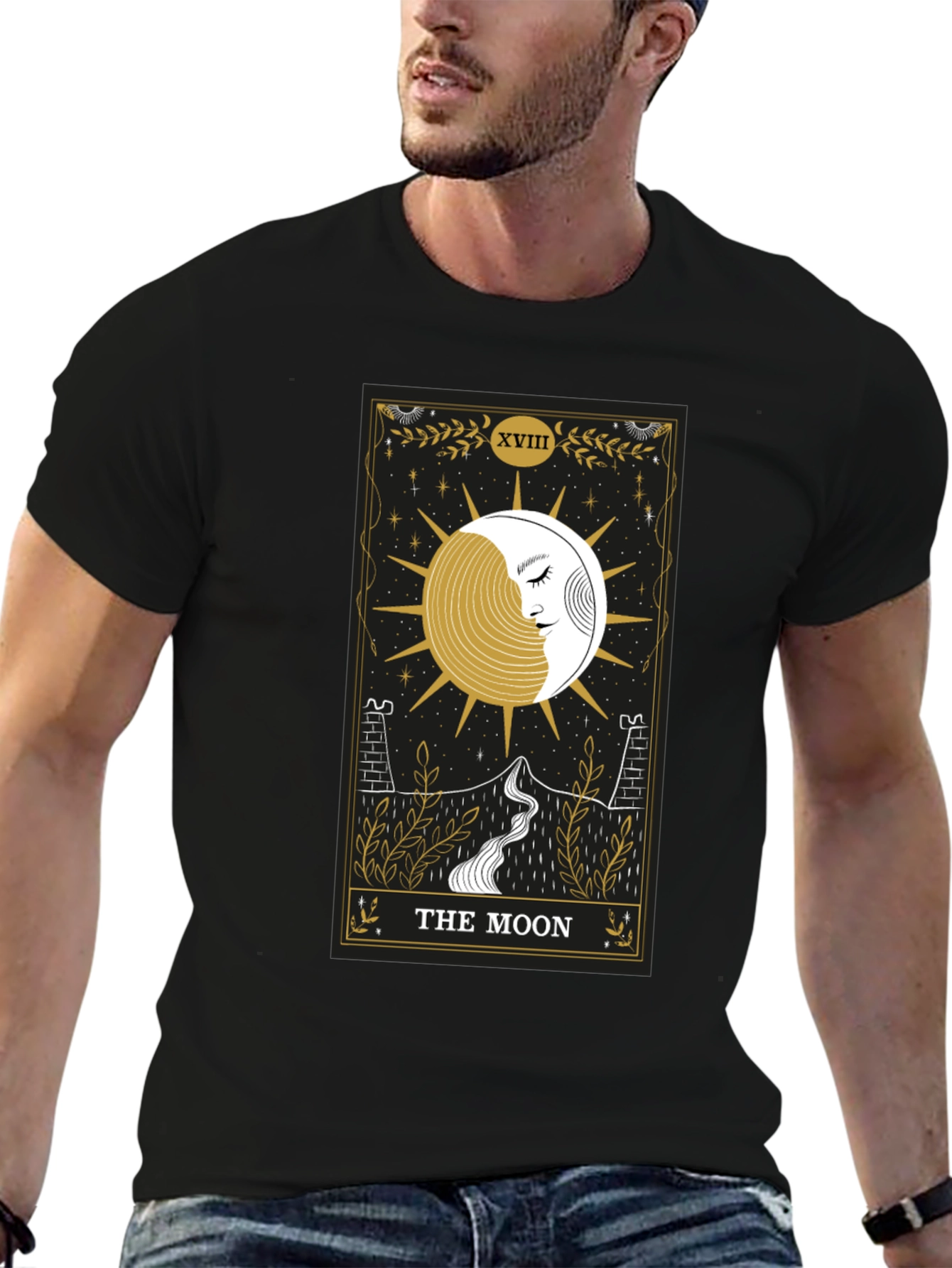 The Moon Tarot Card Graphic T-Shirt