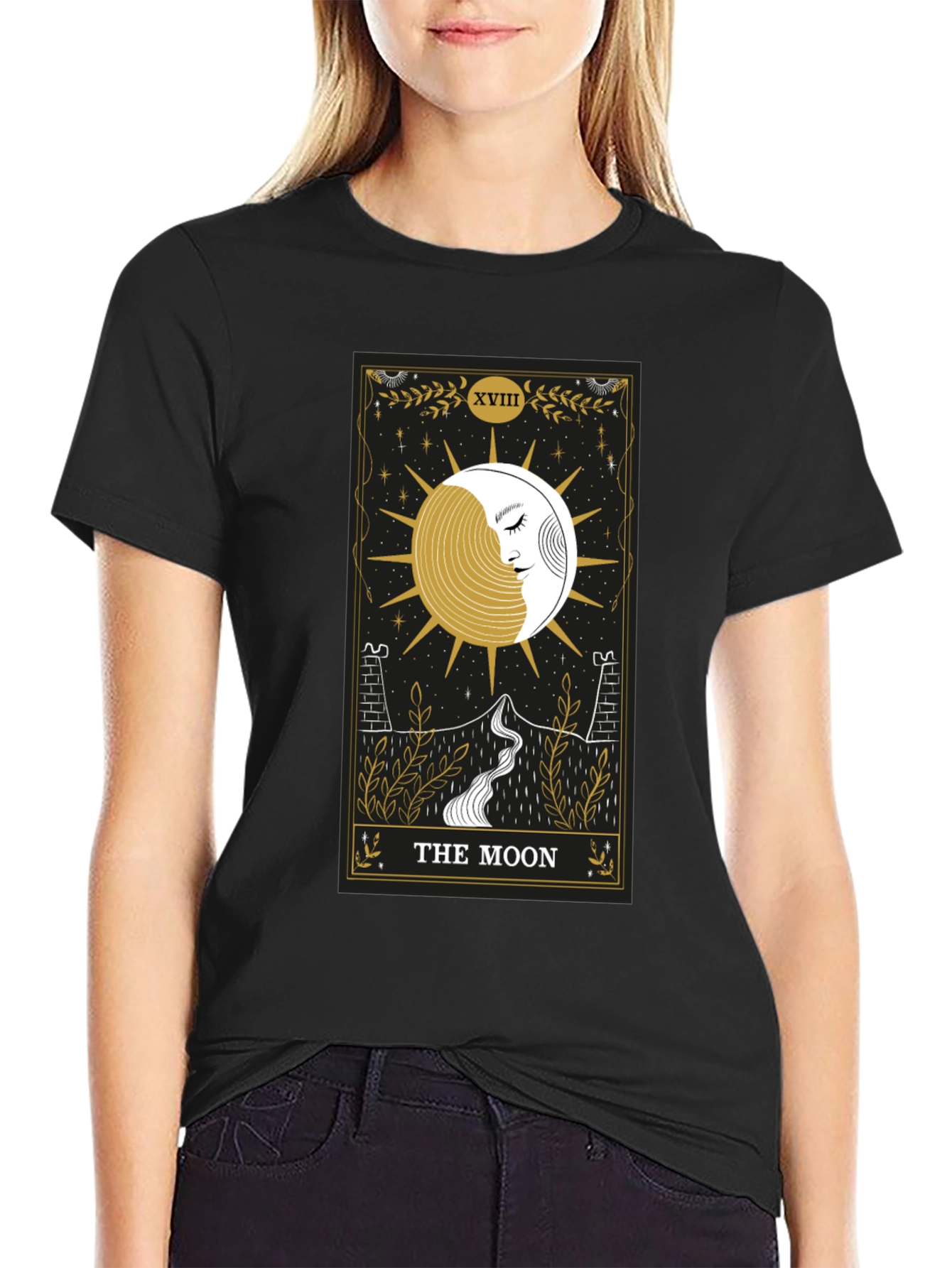 The Moon Tarot Card Graphic T-Shirt