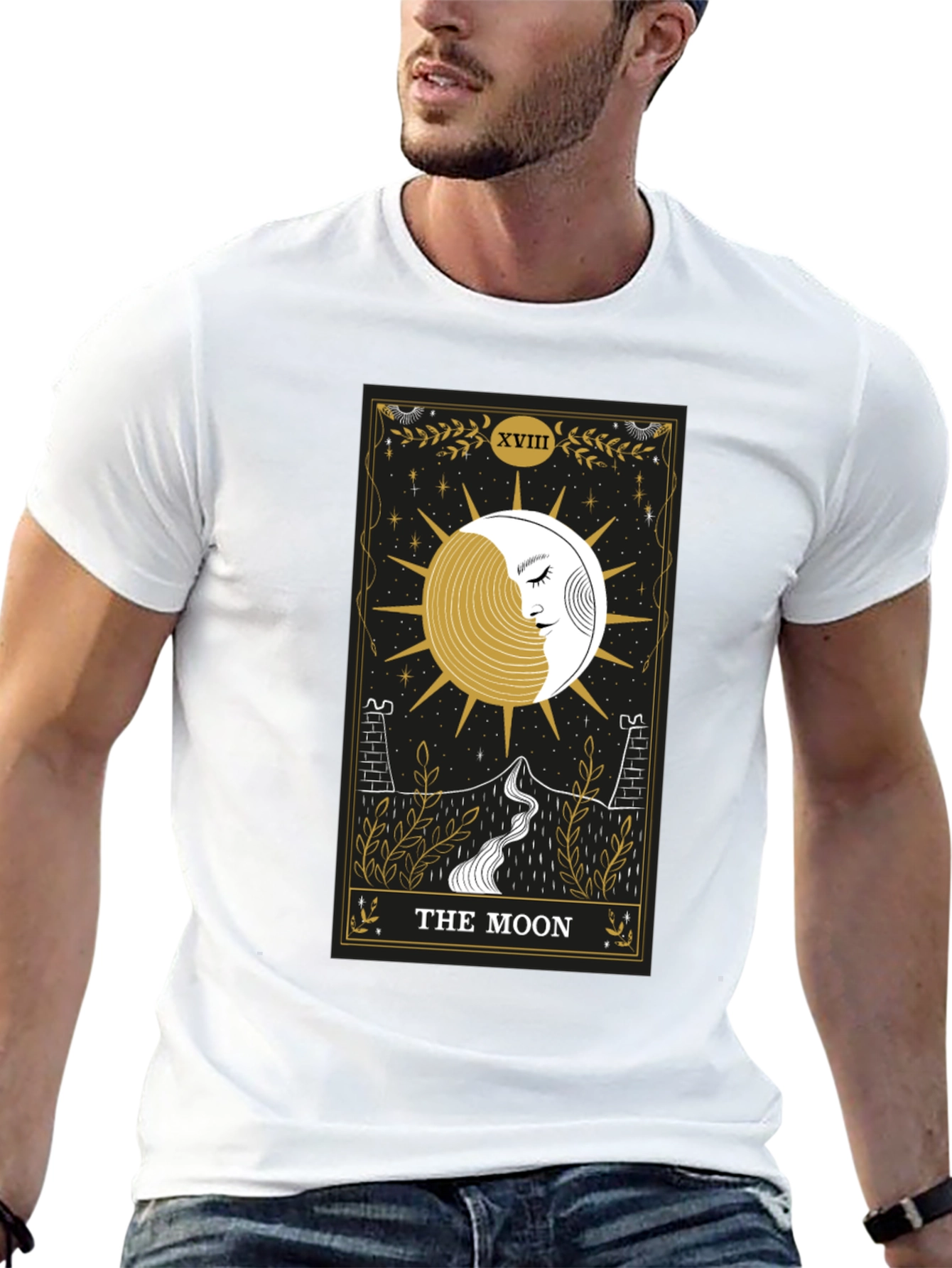 The Moon Tarot Card Graphic T-Shirt