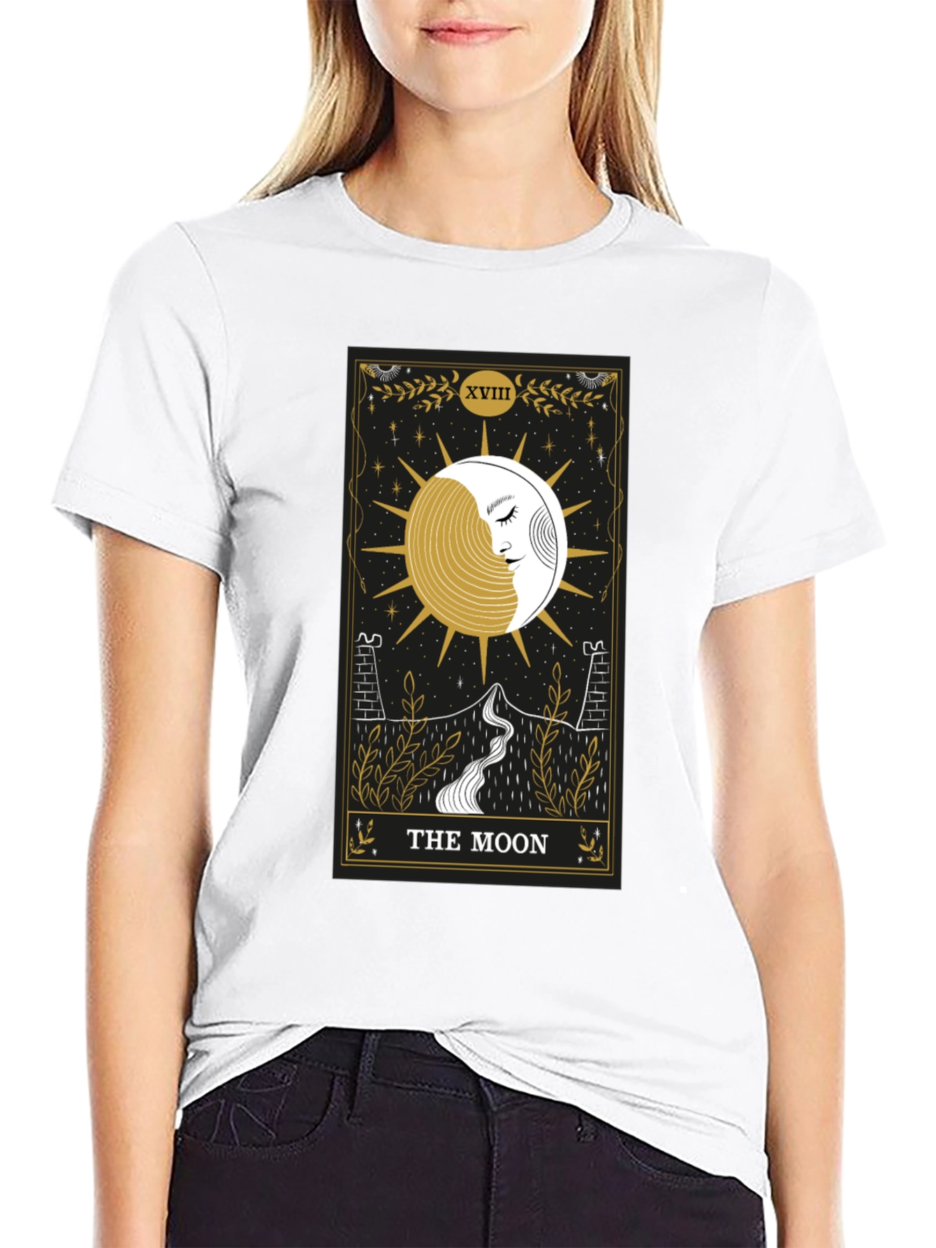 The Moon Tarot Card Graphic T-Shirt