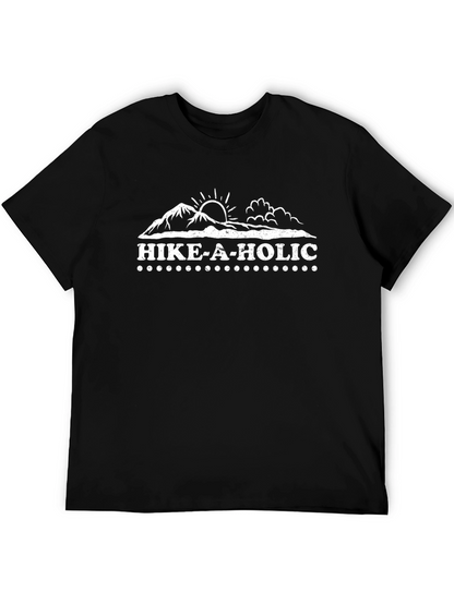 Hike-A-Holic Graphic Tee - Black Hiking Enthusiast Shirt
